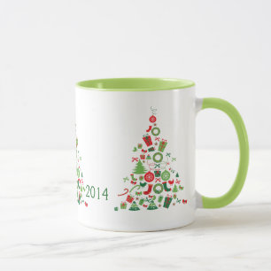 God jul Colorful Julgran Mugg