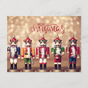 God jul Colorful Nutcrackers Helg Vykort