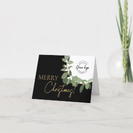 God jul Company Logotyp Guld black Small Helgkort