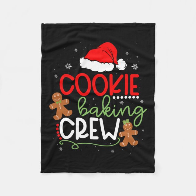 God jul Cookie Baking Crew Ginger Santa Pa Fleecefilt (Framsidan)