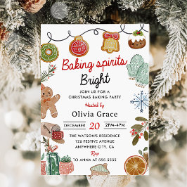 God jul Cookie Baking Party Inbjudningar