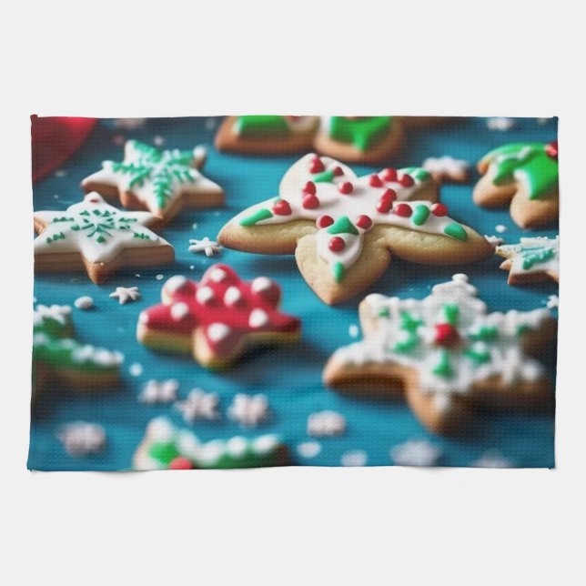 God jul Cookie Kökshandduk (Horisontell)