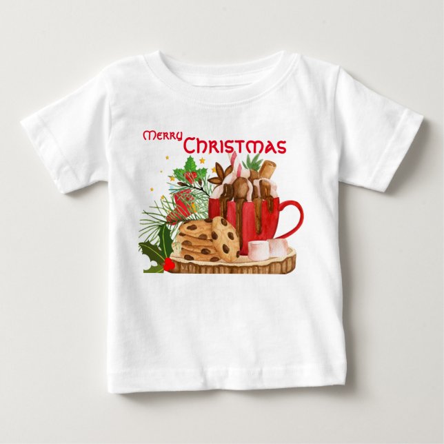 God jul cookie mugg cakes Tema T Shirt (Framsida)