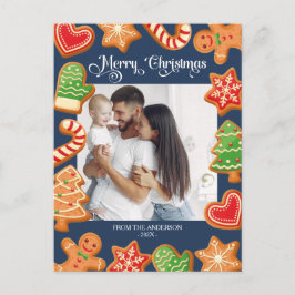 God Jul Cookies Merry One Photo Vykort