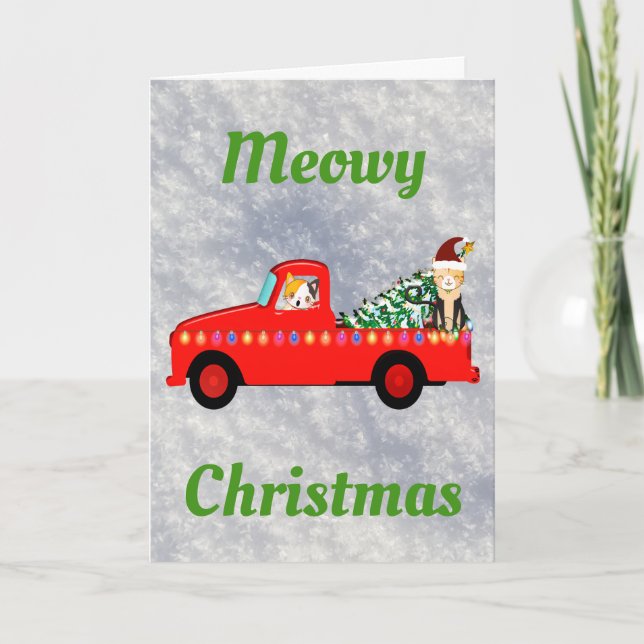 God jul, Coola Cute Cat Kort (Framsida)