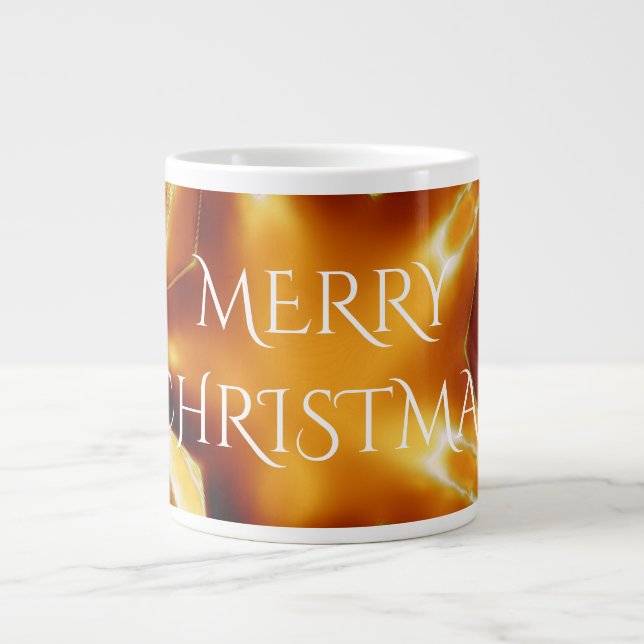 God jul Copper Guld Shiny Star Jumbo Mugg (Framsidan)
