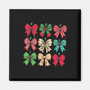 God jul Coquette Bow Julafton Pajamas Family M Magnet