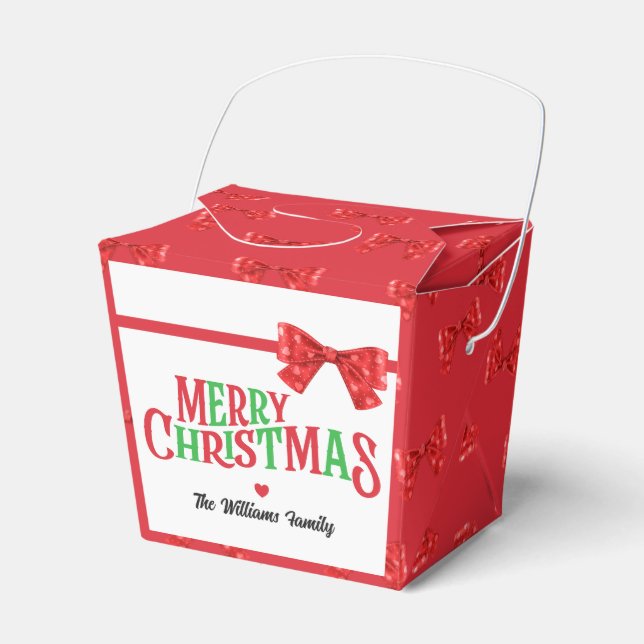 God jul Coquette Red Bow Presentaskar (Framsidan Sidan)