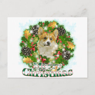 God jul Corgi Helg Vykort