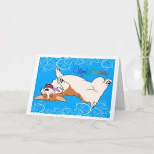 god jul Corgi Helgkort
