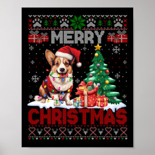 God jul Corgi Hundälskare Family Ugly Julafton Poster