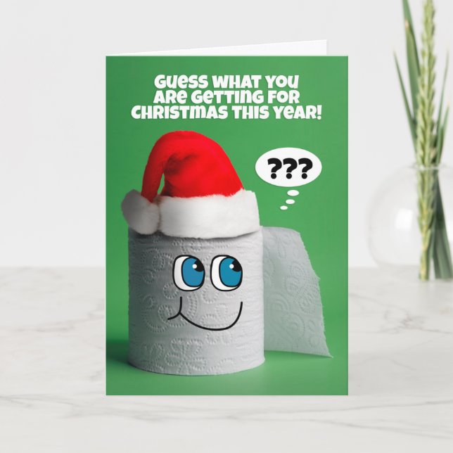 God jul Coronavirus Pandemic Toilet Papper Helgkort (Framsida)