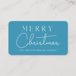 God jul Corporate Tack Blue Visitkort