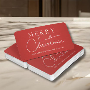 God jul Corporate Tack Red Visitkort