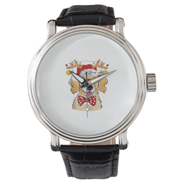 God jul Costume Reindeer Cute Santa Beagle Armbandsur (Framsida)