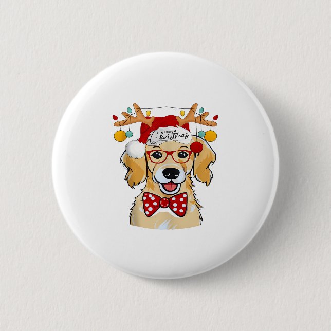 God jul Costume Reindeer Cute Santa Beagle Knapp (Framsida)