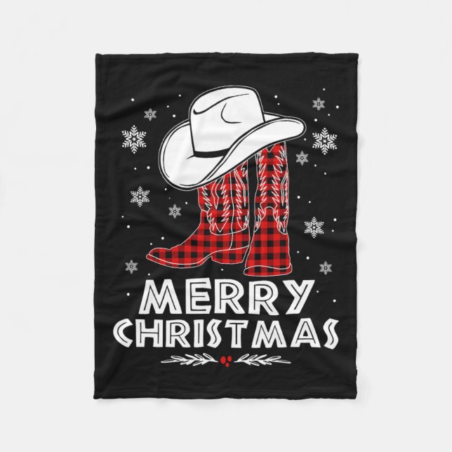 God jul Cowboy Boots Red Buffalo Play Wes Fleecefilt (Framsidan)
