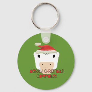 God jul CowPoke Nyckelring