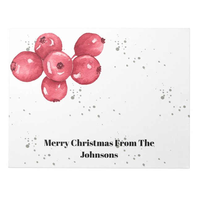 God jul Cranbär Anteckningsblock (Framsida)