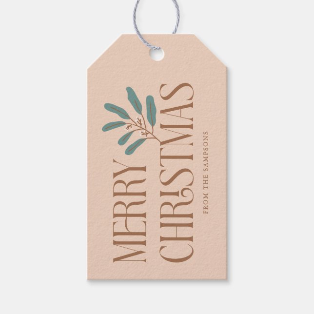 God jul Cream Helgdag Botanical Presentetikett (Framsidan)