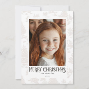 God jul Cream Toile Helgdag Design Julkort