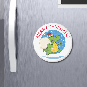God jul Crokodile Santa HELGDAGAR Magnet