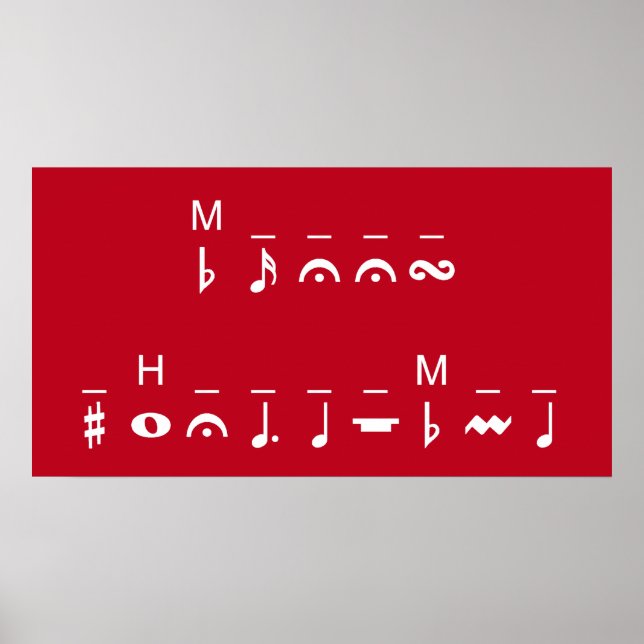 God jul Cryptogram Poster (Framsidan)