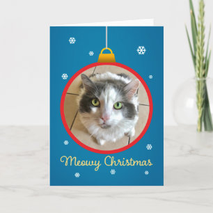 God Jul CUSTOM RAM add ditt kattfoto Helgkort