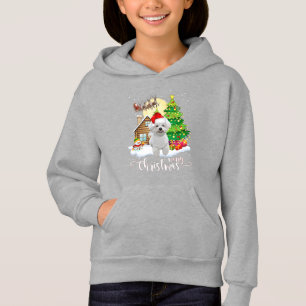 God jul Cute Bichon Frise Santa med Julafton T Shirt