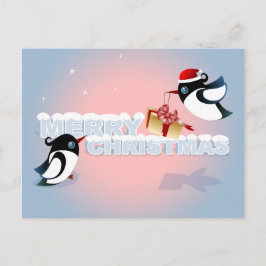 God jul - Cute Birds Julklapp Helg Vykort