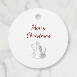 God jul Cute Cats-Elegant, skript Gåvor Etiketter