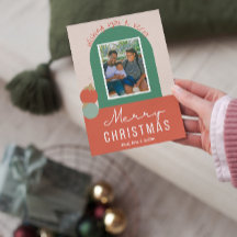 God jul Cute Colorful jul-fotokort