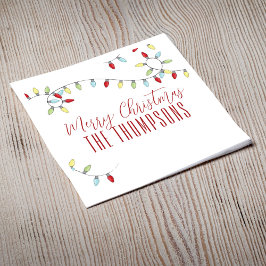 God jul Cute Colorful String Ljus Pappersservett