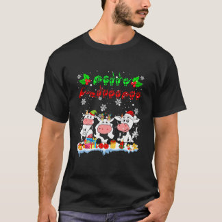 God jul Cute Cow Farmer ASL-teckenspråk T Shirt