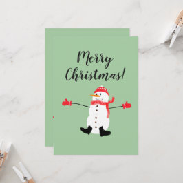 God jul Cute Frosty Snögubbe Kort