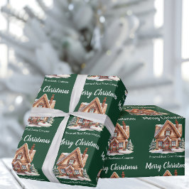 God jul Cute Grönt Realtor-Anpassningsbar Presentpapper