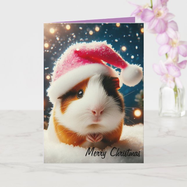 God jul Cute Guinea Gris Kort (Orkide)