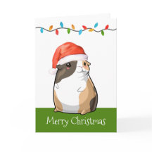 God jul Cute Guinea-Gris Santa