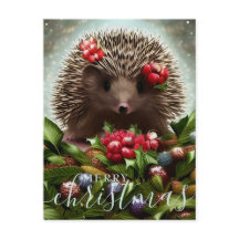 God jul Cute Hedgehog