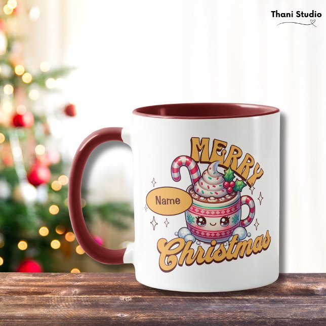 God jul Cute Hett Chocolate Mugg Family (Skapare uppladdad)