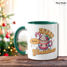 God jul Cute Hett Chocolate Mugg Family