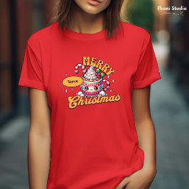 God jul Cute Hett Chocolate Mugg Family T Shirt