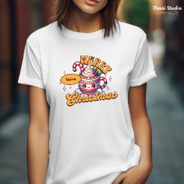 God jul Cute Hett Chocolate Mugg Family T Shirt