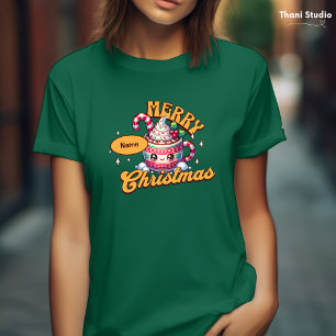 God jul Cute Hett Chocolate Mugg Family T Shirt