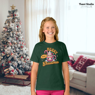 God jul Cute Hett Chocolate Mugg Family T Shirt