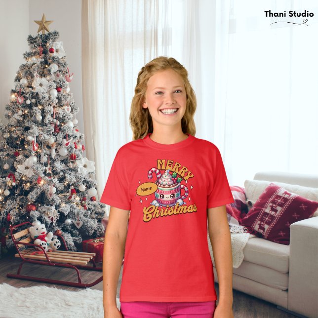 God jul Cute Hett Chocolate Mugg Family T Shirt (Skapare uppladdad)