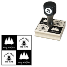 God jul Cute jul Helgdag Träd Stämpel