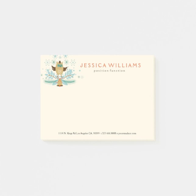 God jul Cute jul Uggla Post-it Block (Framsida)