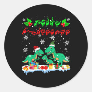 God jul Cute Julafton T-rex Asl Sign Language Runt Klistermärke