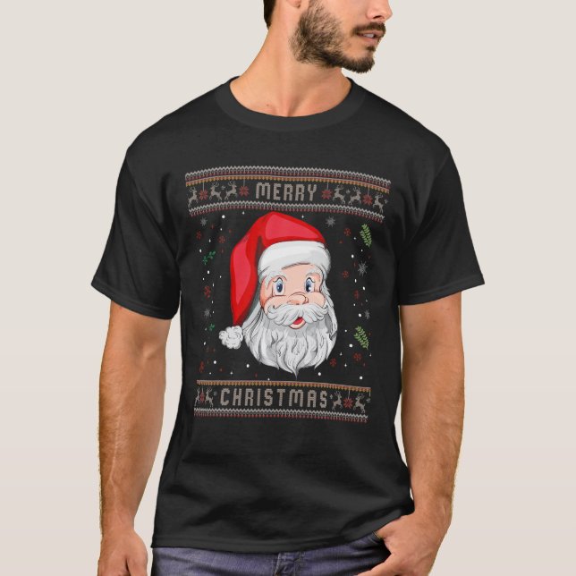 God jul Cute Jultomten Lustigt sötat T Shirt (Framsida)